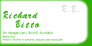 richard bitto business card